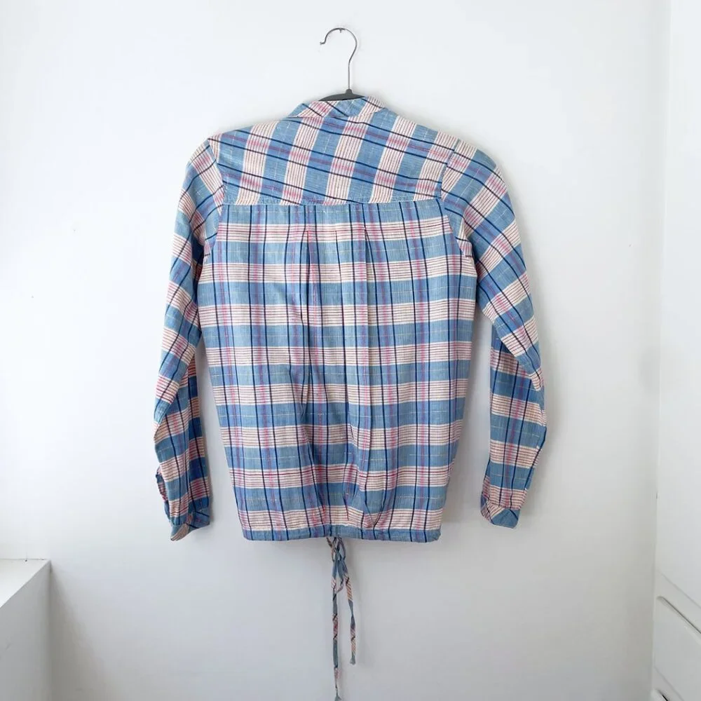 Think Positive Vintage Cotton Gauze Striped Pullover XS/S - Picture 11 of 16